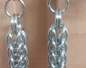 Full-Persian Chainmail Earrings (Silver)