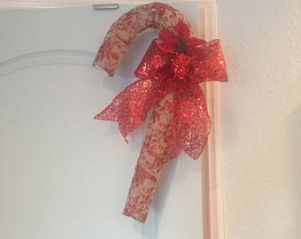 Candy cane Christmas wreath