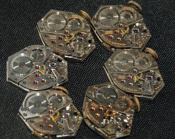 Vintage Watch Movements Parts Steampunk Altered Art Assemblage RT 52