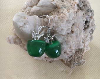 Pretty Green Apple earrings