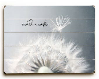 Wood Sign, Dandelion Print, Wood Plank Art, Dandelion Photo, Photograph on Wood, Wood Sign, Art on Wood, Rustic Wood Decor, Nursery Wall Art