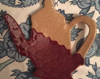 Homemade Ceramic Jewelry Dish, Spoon Rest or Teabag Holder