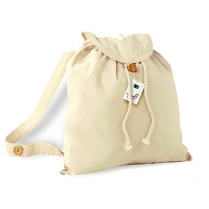 Organic Cotton Bag Festival Natural Backpack Cotton Jute Bag Drawstring Organic Cotton Drawstring