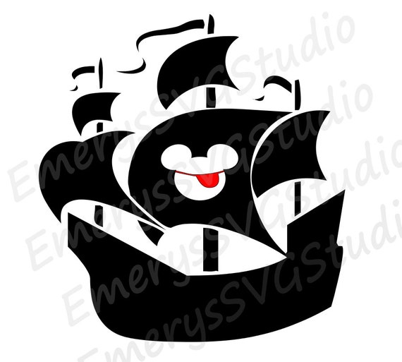 Download SVG DXF File for Mickey Pirate Ship