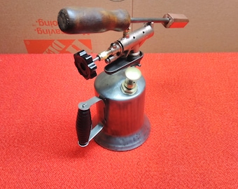 Antique Blow Torch Dunlap Vintage Welders Soldering Tool Gasoline Torch