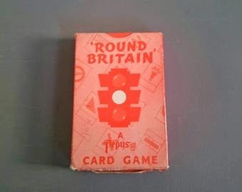 Vintage Round Britain Card Game. Pepys.