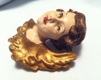 Vintage Angel Putti Decorative Object Wandengel