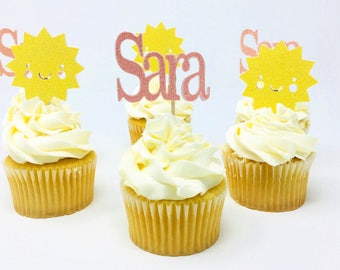 You Are My Sunshine Cupcake Toppers- 12 Pieces