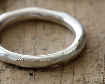 Distressed ring sterling silver