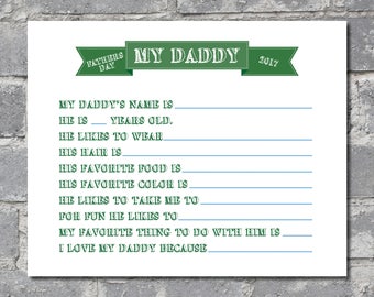 Father’s Day 2017 Kid Interview Form (8x10) DIGITAL FILE