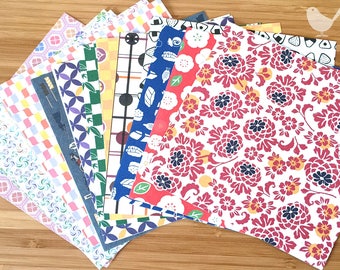 Scrap Pack - Japanese rice and origami paper ephemera, paper scraps (lot 4)