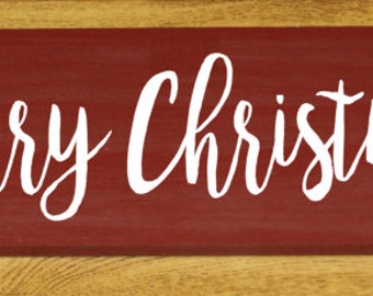 Merry Christmas wood sign - Christmas decor