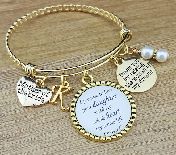 Gold Bangle Mother of the Bride Gift Mother of the Bride Bracelet Mother of the Bride Jewelry Mother of the Bride Gift From Groom