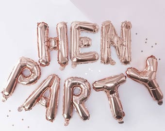 Team Bride Rose Gold Hen Party Balloon Bunting - Team Bride - hen/bachelorette