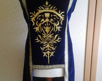 Hand Painted Velvet Tabarda