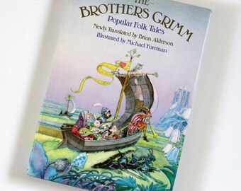 The Brothers Grimm Popular Folk Tales. Vintage 1970s children's book, German Fairy tales. First US Edition.