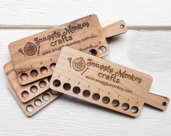 Wood Floss Organizer | Wooden Mini Hornbook Embroidery Thread Organizer - Snuggly Monkey Floss Holder
