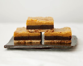 Chocolate Butterscotch Bars, Three Layered Bar Cookies
