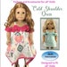 Cold Shoulder Dress PDF Pattern sized for 18" dolls such as American Girl Our Generation Dolls Pattern Appletotes & co.