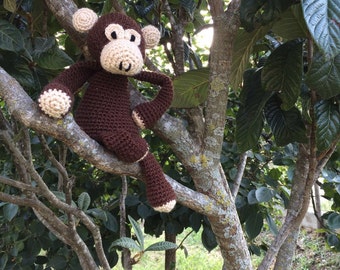Monkey plush-Monkey gift Baby-Monkey Amigurumi-Monkey soft toy-wool monkey toy handmade