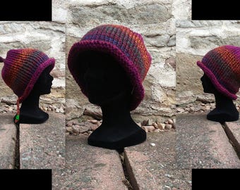 Simple Beanie in purplish shades