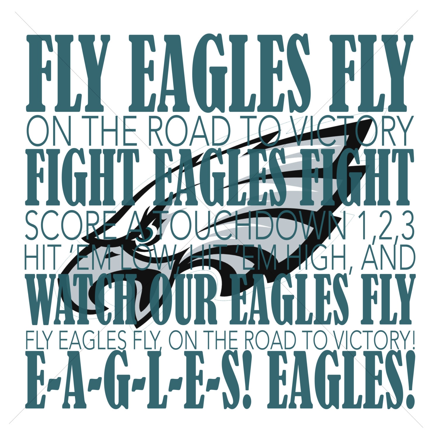 Philadelphia Eagles Fight Song Poster Digital Download