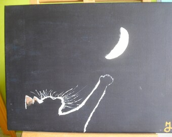 Painting acrylic painting "Moon"