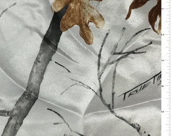 60" White Snowfall True Timber Satin Fabric-15 yards Wholesale by the Bolt (PP1008-C1)