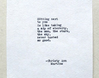 Poetry - Romantic Anniversary Gifts for Him or Her - Eternity Poem by Christy Ann Martine