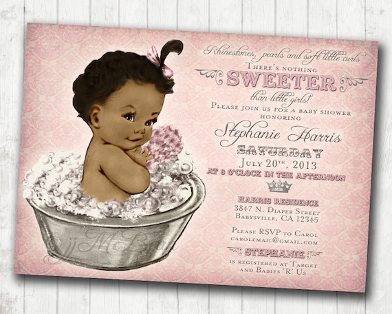 Accomplished image intended for free printable african american baby shower invitations Superb image inside free printable african american baby shower invitations