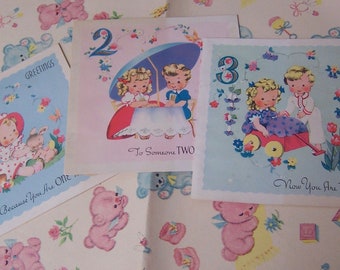 three repurpose birthday paper ephemera
