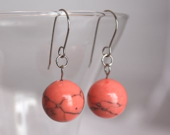 Tangerine Orb Earrings