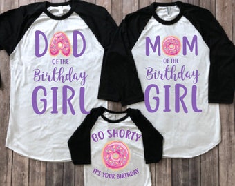 family donut birthday shirts