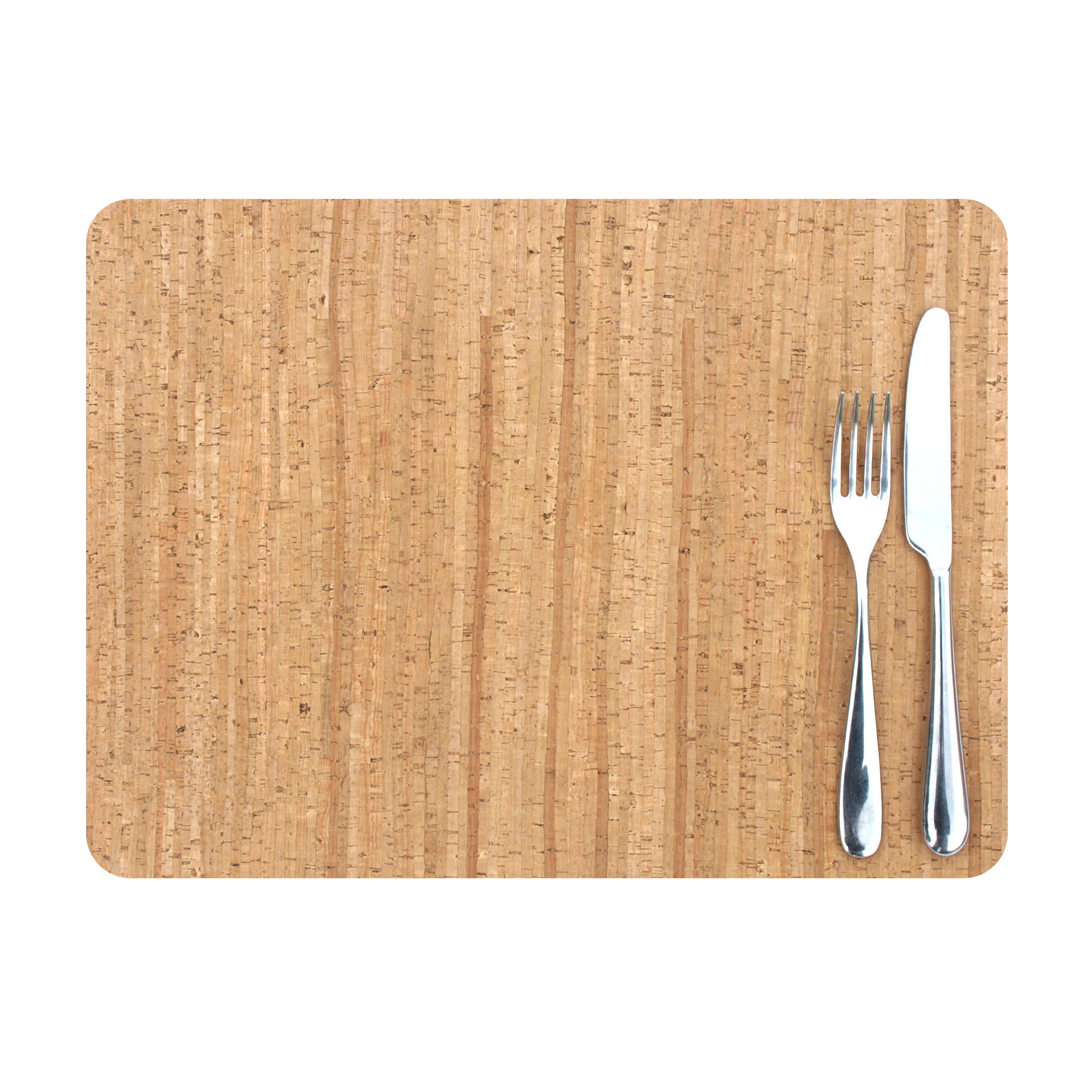 Thick Rectangular Cork Placemats Stripes Pattern set 3