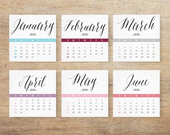 printable desktop calendar 2018