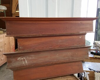 4 Antique Headers, Door Headers, Door Pediments, Door Lintels, Antique Door Trim, Vintage Door Trim, Salvaged Wood, Architecture Salvage