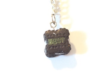 Polymer clay cookie necklace