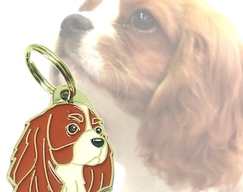 Pet tag CAVALIER KING CHARLES spaniel, engraved (blenheim)