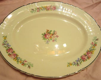 Antique Myott Staffordshire Oval Plate Art Deco 1950s