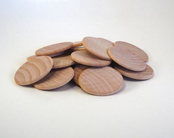 100 Wood disks - 1.5 inch coin