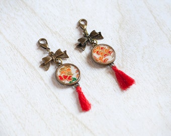 Planner tassel charm, Midori Charm, Antique bronze charm, Traveler's Notebook, Notebook Charm, Planner Charm, Midori Travelers, Boho charm