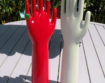 Industrial Porcelain Glove Mold Shabby Unglazed Vintage Industrial Medium CAN PAINT