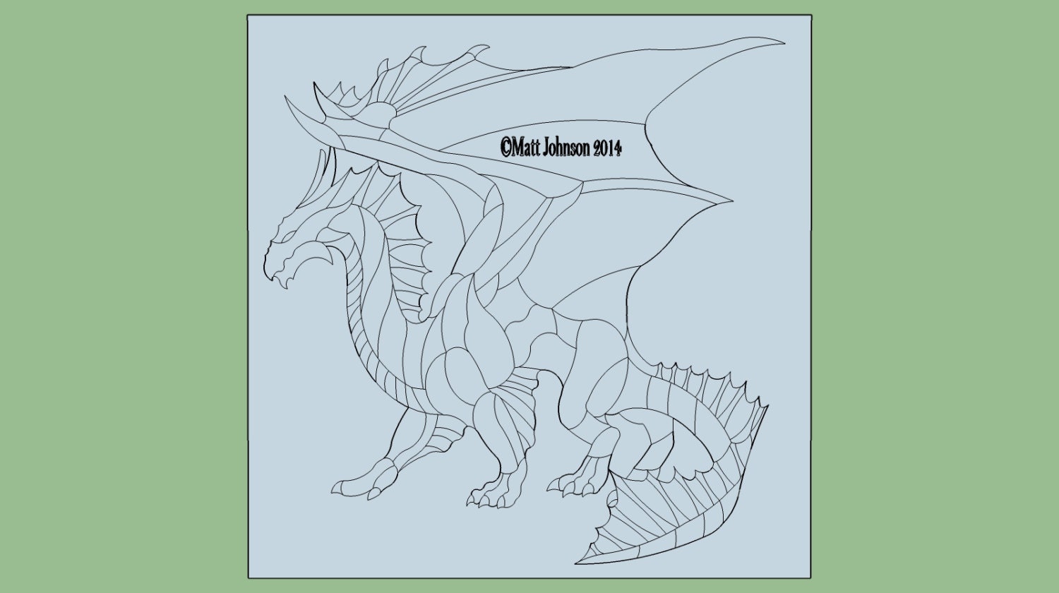 Dragon Pattern For Stained Glass Etc