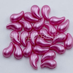 50 pcs Czech Pressed Glass Beads ZoliDuo® 5x8 mm, color 02010_25008-31Left