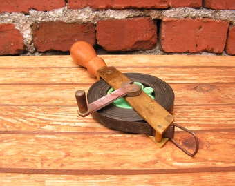 Vintage Tape Measure 20 meters Measuring Tape with Handle Industrial Metal Measuring Tape Roll Measures Tape