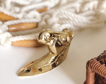 Brass horse wall hook / horse wall mount