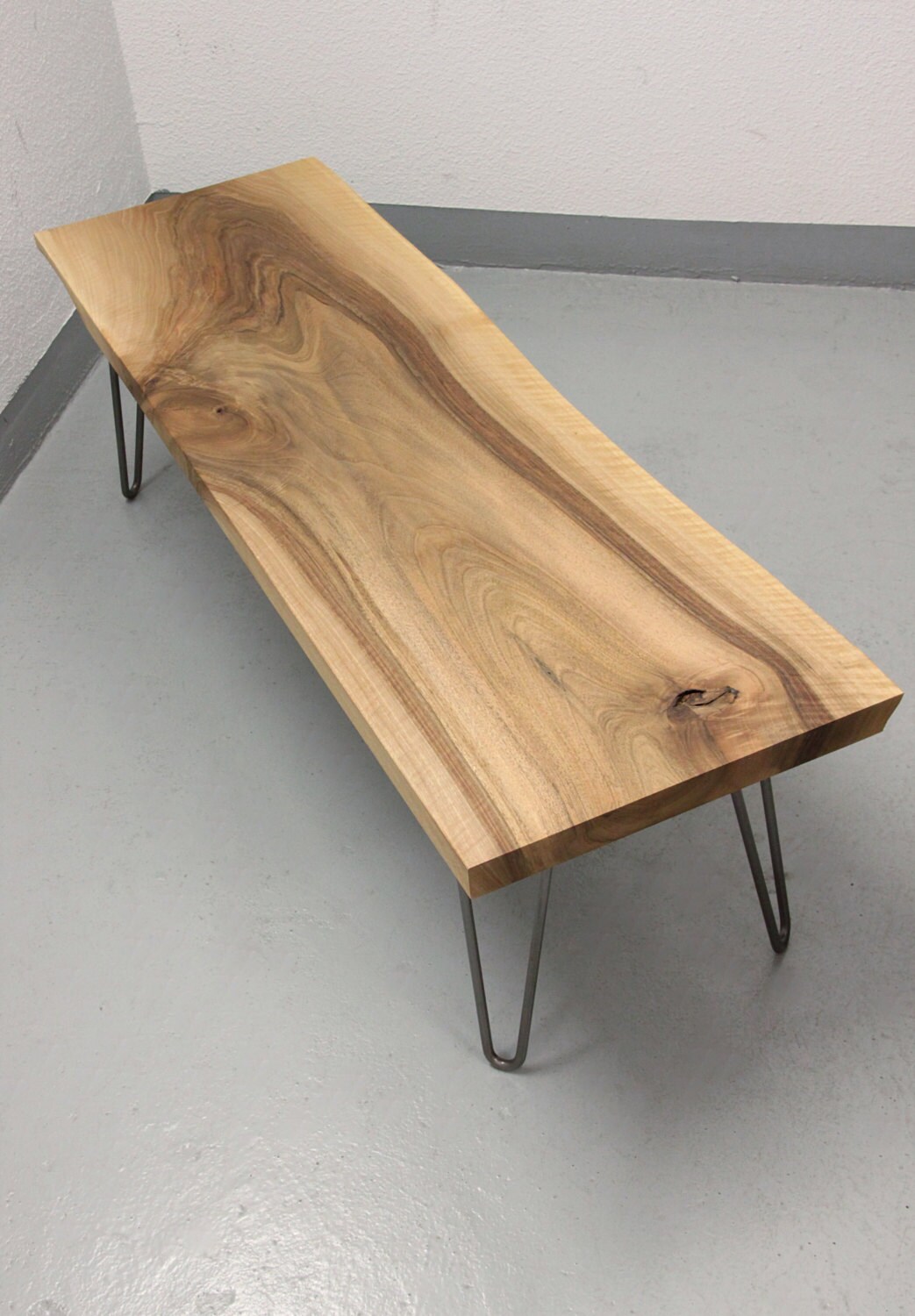 Sold Live Edge Walnut Coffee Table On Hairpin Legs Zoom