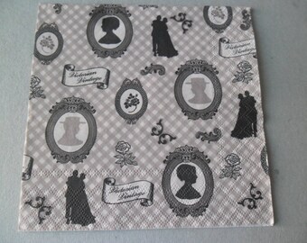 x 1 napkin style retro vintage 33 x 33 cm