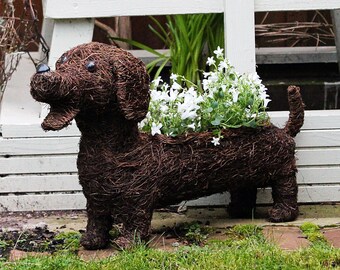 Dachshund Dog Planter