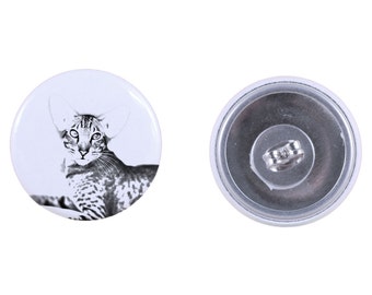 Earrings with a cat -Oriental cat